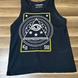 Vintage Tony Hawk Graphic Print Black Men's M Sleeveless Knit T-Shirt